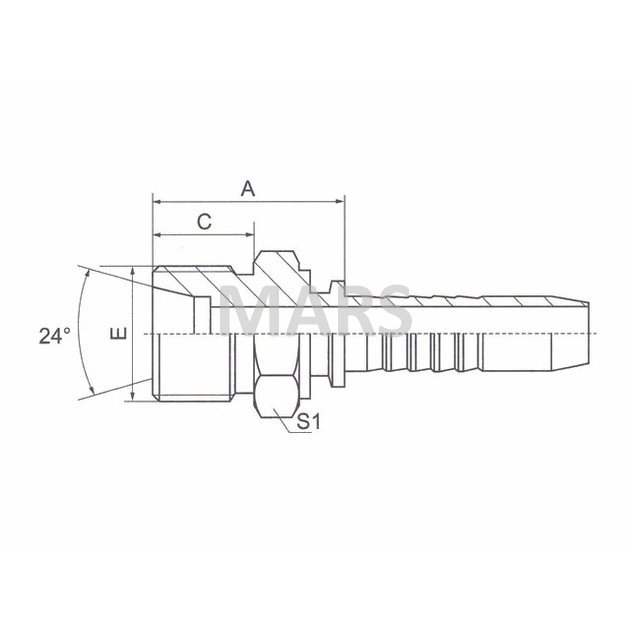 Hydr.koncovka CES DN12 / M20x1,5